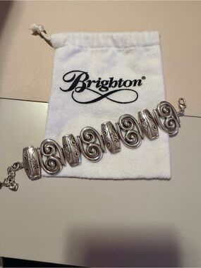Brighton Silver Swirl & Floral Link Bracelet - Silver